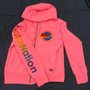 NWT. Aviator Nation logo Neon Pink